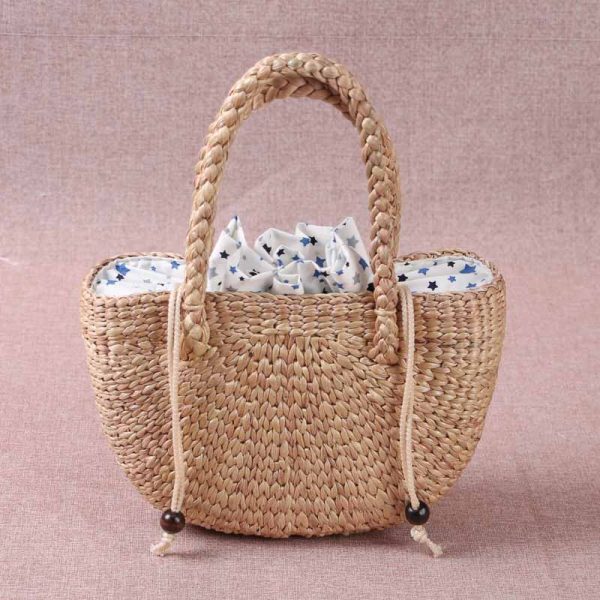 Flat flower straw bag - Image 3