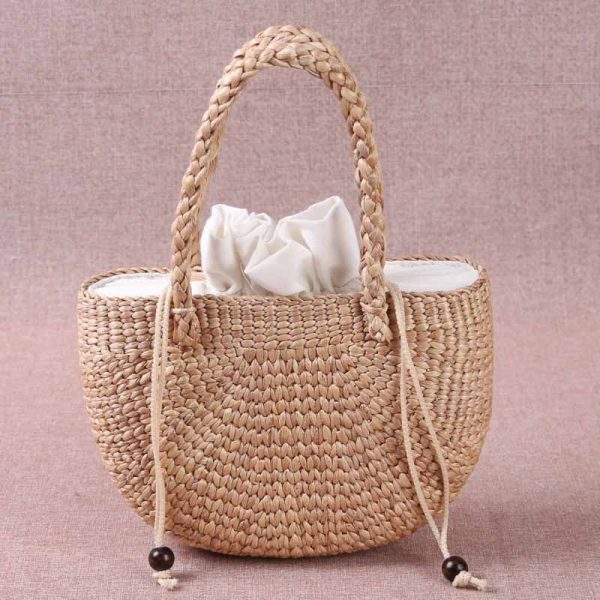 Flat flower straw bag - Image 4
