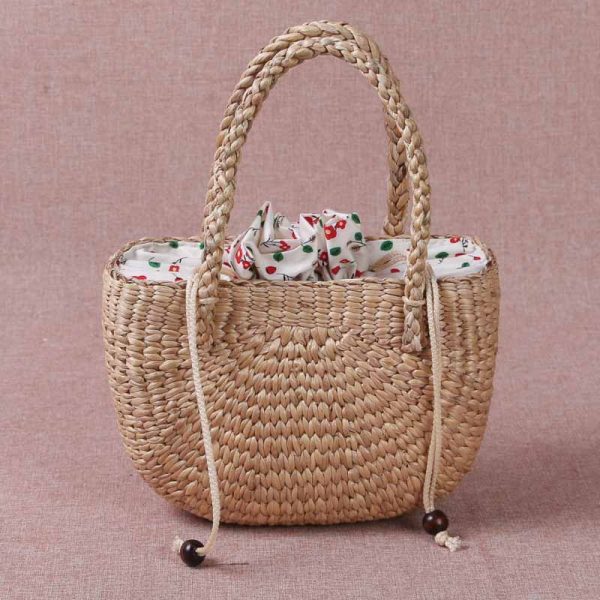 Flat flower straw bag - Image 9