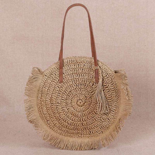Rattan round tote - Image 4